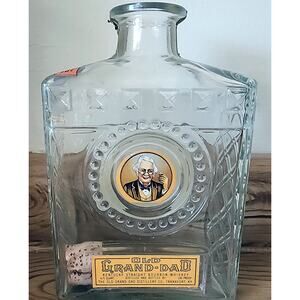 Old Grand Dad 100 Proof Kentucky Straight Whiskey Decanter Bottle WI Tax NICE